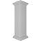 Ekena Millwork 10"W x 40"H Plain Newel Post with Flat Capital & Base Trim (Installation kit included) NWL10X40PLF0B0 - alternate 2